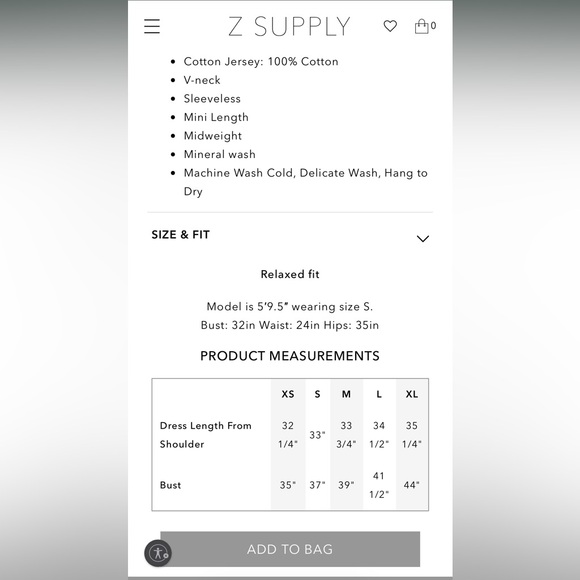 Z Supply Medium Indigo V-Neck Top - Picture 6 of 6